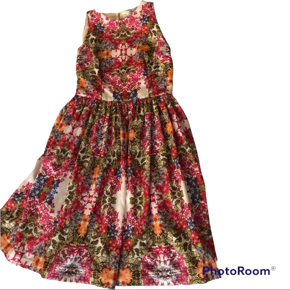 Maggy London floral fit and flare dress